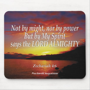 Zechariah 4:6 NIET DOOR MIGHT OF DOOR POWER Muismat