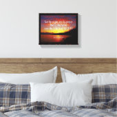 Zechariah 4:6 NIET DOOR MISHT OF DOOR Christelijke Canvas Afdruk (Insitu (Slaapkamer))