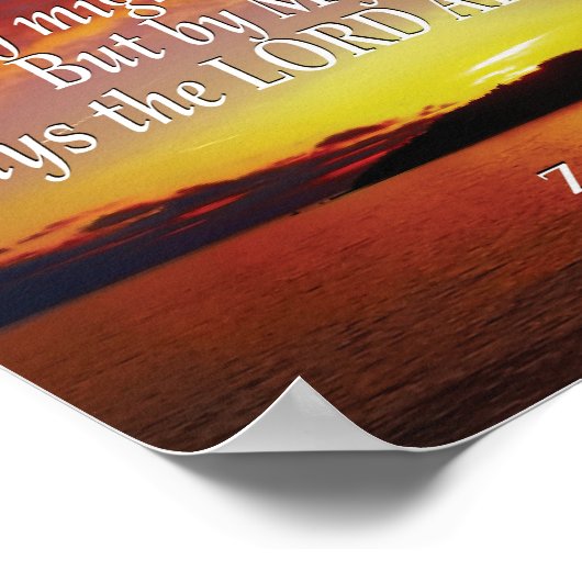 Zechariah 4:6 NIET DOOR MISHT OF DOOR Christelijke Poster (Hoek)