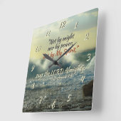 Zechariah 4:6 van My Spirit zegt Lord Almighty Vierkante Klok (Hoek)