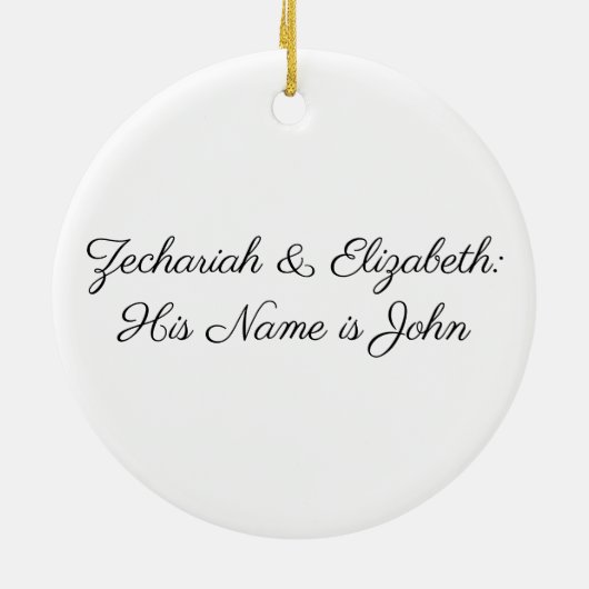Zechariah & Elizabeth Jesse Tree Keramisch Ornament (Achterkant)
