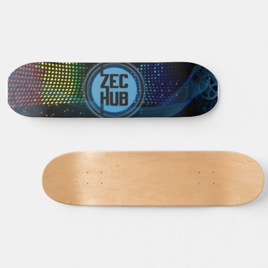 ZecHub Deck v1 Persoonlijk Skateboard (Horizontaal)