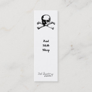 Zed Crossbones Mini Visitekaartje