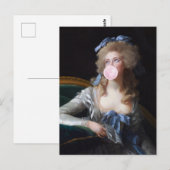 Zedig met Roze Bubble Gum Briefkaart (Voorkant / Achterkant)