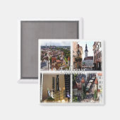 zEE003 TALLINN Estland, koelkast Magneet (Voorkant / Achterkant)