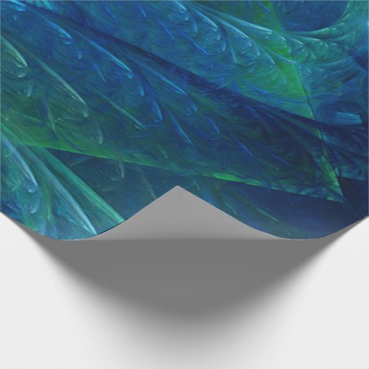 Zee 3D Abstract Cadeaupapier (Hoek)