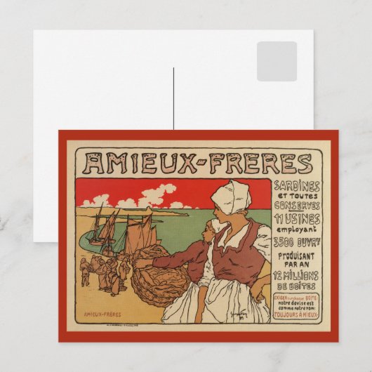  zee adverteren vis briefkaart (Voorkant / Achterkant)