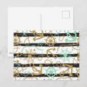 Zee Anchor Patroon Briefkaart (Voorkant / Achterkant)