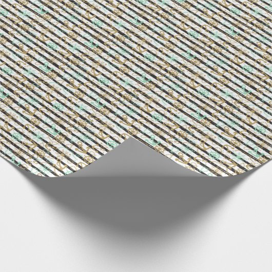 Zee Anchor Patroon Cadeaupapier (Hoek)