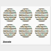 Zee Anchor Patroon Ronde Sticker (Vel)