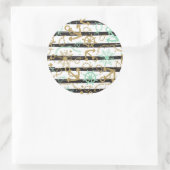 Zee Anchor Patroon Ronde Sticker (Tas)