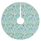 Zee Anchors en hellingspatroon Kerstboom Rok (Voorkant)