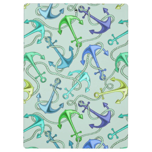 Zee Anchors en hellingspatroon Klembord (Achterkant)