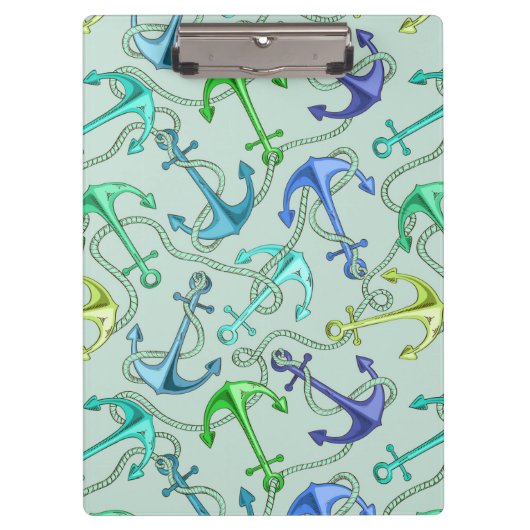 Zee Anchors en hellingspatroon Klembord (Voorkant)