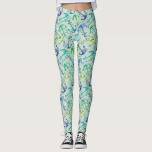 Zee Anchors en hellingspatroon Leggings