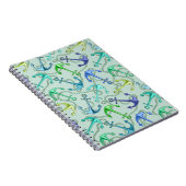 Zee Anchors en hellingspatroon Notitieboek (Rechterzijde)