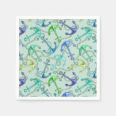 Zee Anchors en hellingspatroon Servet (Voorkant)