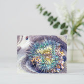 Zee Anemone in het water Briefkaart (Staand voorkant)