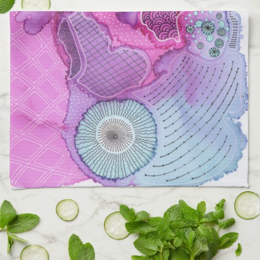 Zee Anemone Kitchen Towel Theedoek (Gevouwen)