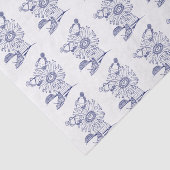 Zee Anemone Vis Snail Ocean DIY Kleuren Blauw Tissuepapier (Detail)