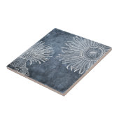 Zee Anemone Waterverf Twilight Ocean Blue White Tegeltje (Zijkant)