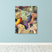 Zee Anemone Wetenschappelijke Natuur Oceaan Canvas Afdruk (Insitu (Houten vloer))