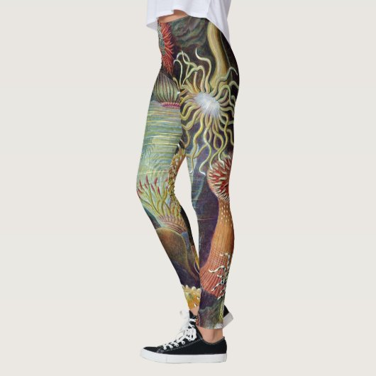 Zee Anemone Wetenschappelijke Natuur Oceaan Leggings (Links)