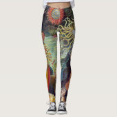 Zee Anemone Wetenschappelijke Natuur Oceaan Leggings (Voorkant)