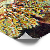 Zee Anemone Wetenschappelijke Natuur Oceaan Poster (Hoek)