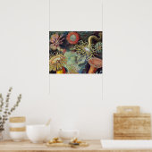 Zee Anemone Wetenschappelijke Natuur Oceaan Poster (Keuken)