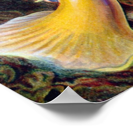 Zee Anemone Wetenschappelijke Natuur Oceaan Poster (Hoek)