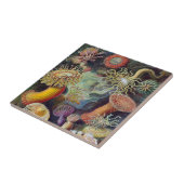 Zee Anemone Wetenschappelijke Natuur Oceaan Tegeltje (Zijkant)