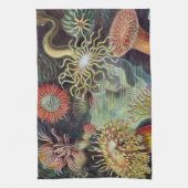 Zee Anemone Wetenschappelijke Natuur Oceaan Theedoek (Verticaal)