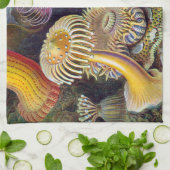 Zee Anemone Wetenschappelijke Natuur Oceaan Theedoek (Gevouwen)