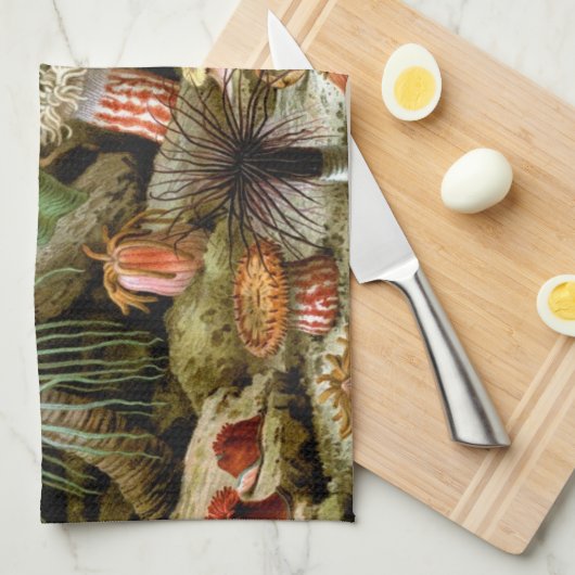 Zee Anemonen,  Marine Life Ocean Animals Theedoek (Quarter Fold)