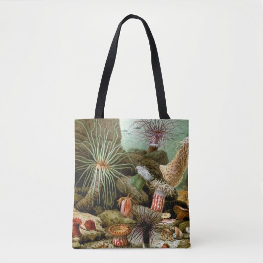 Zee Anemonen,  Marine Life Ocean Animals Tote Bag (Voorkant)