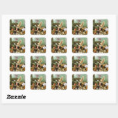 Zee Anemonen,  Marine Life Ocean Animals Vierkante Sticker (Vel)