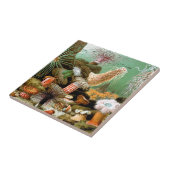 Zee anemonen onderwater tegeltje (Zijkant)