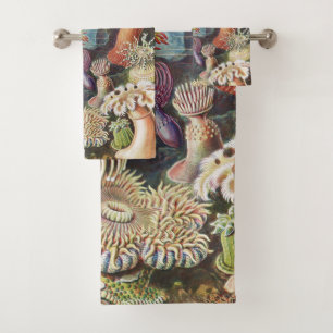 Zee Anemones, Actiniae Seeanemonen Ernst Haeckel Bad Handdoek
