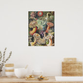 Zee Anemones, Actiniae Seeanemonen Ernst Haeckel Poster (Keuken)