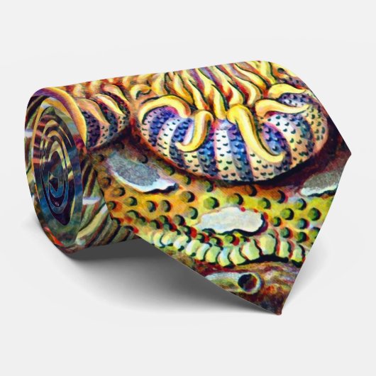 Zee Anemones Ernst Haeckel Fine Art Stropdas (Opgerold)