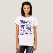 Zee Animal 90s Retro T-shirt | walvis voor de Natu (Voorkant volledig)