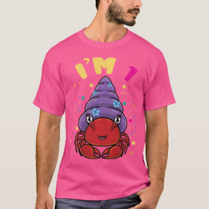 Zee Animal IM 1 Heremietkreeft 1e Verjaardag T-shirt