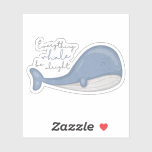 Zee Animal Pun: Alles wat goed is voor walvis Sticker