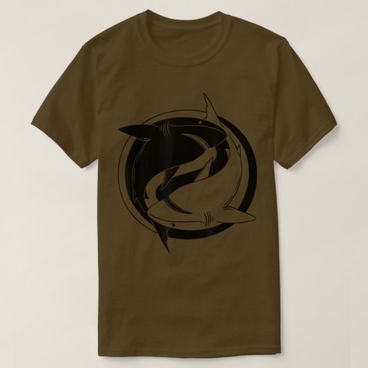 Zee Animal Ying Yang Shark T-shirt (Design voorkant)