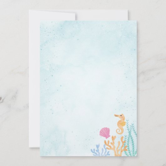 Zee Animals Birthday Party Invitation Kaart (Achterkant)