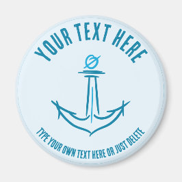 Zee anker. Sailor Gift Sjabloon Magneet