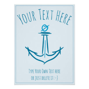 Zee Anker. Sailor Gift Sjabloon Perfect Poster