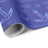 Zee Anker. Sjabloon voor zeilbootkapitein Cadeaupapier (Rol Hoek)