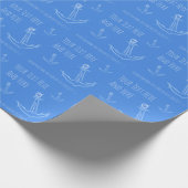 Zee Anker. Sjabloon voor zeilbootkapitein Cadeaupapier (Hoek)